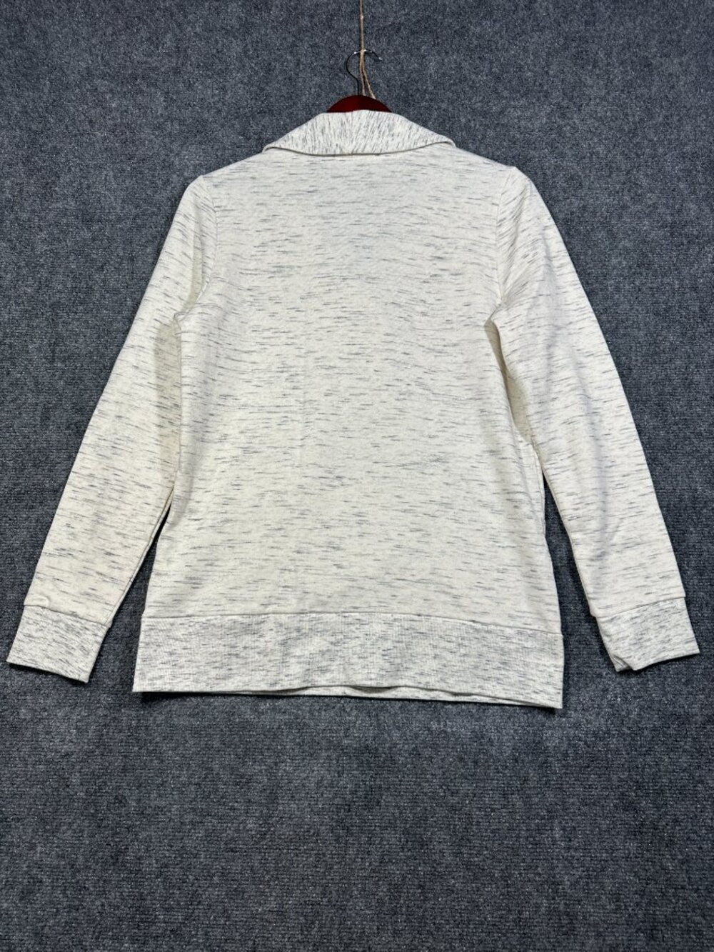 Banana Republic Sweater Womens Medium Ivory Knit Ribbed Cuffs Hem Pockets Button - Picture 7 of 8